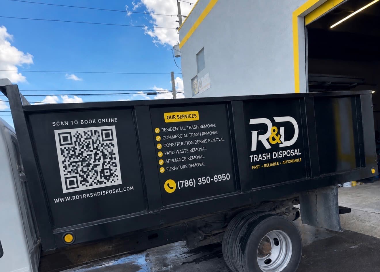 R&D Trash Disposal truck